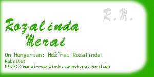 rozalinda merai business card